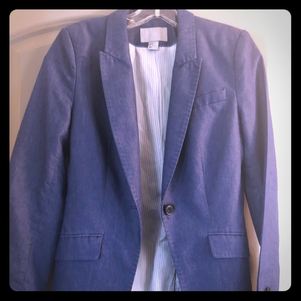 Denim color dress blazer